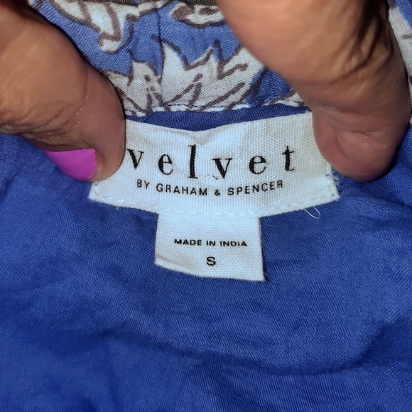 Velvet by Graham & Spencer Joanne Printed Maxi Dress Azul One Shoulder - Picture 7 of 10